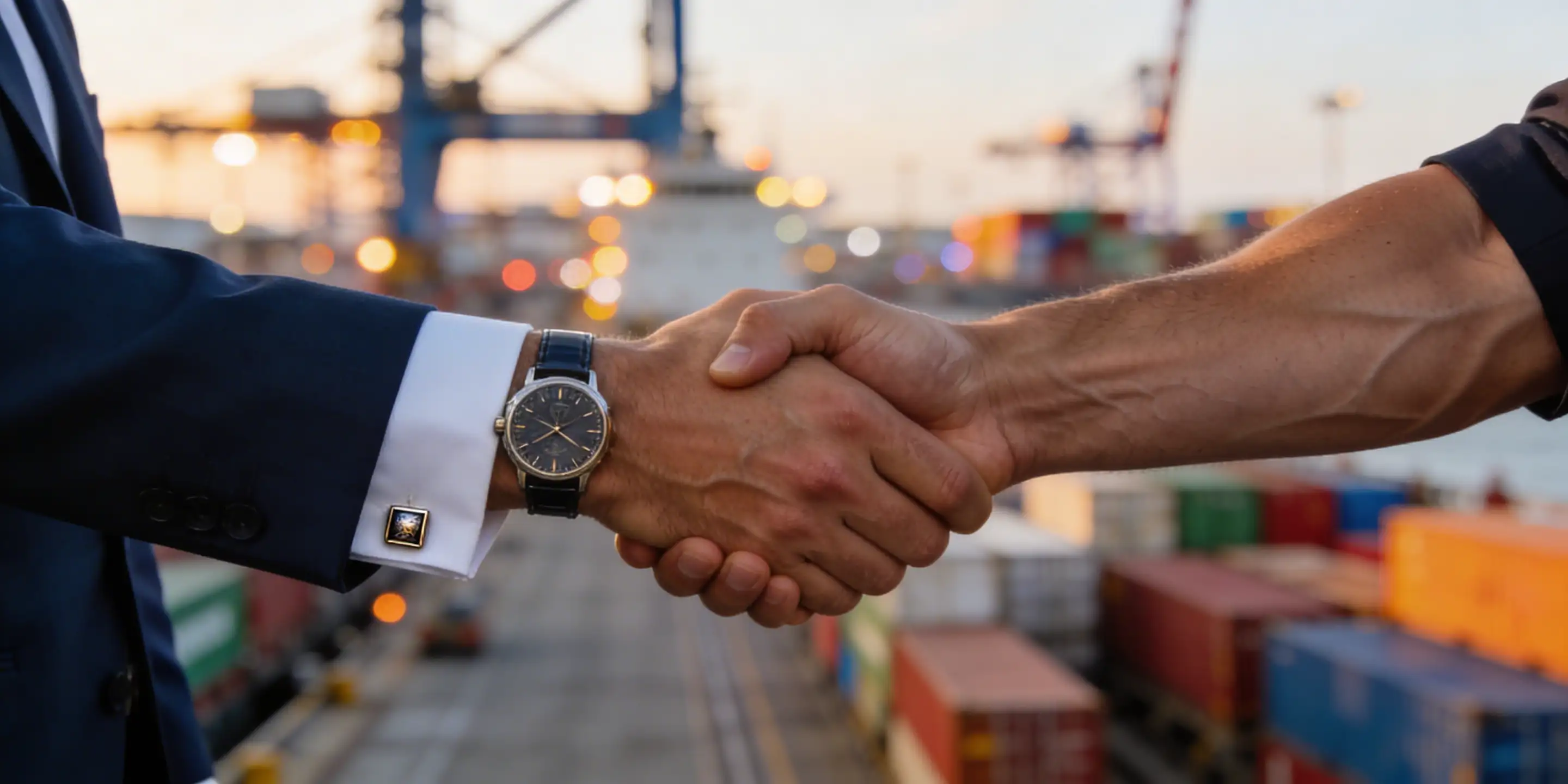 Business handshake representing global partnerships